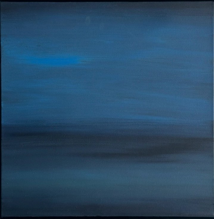 Black and Blue — abstract painting by Olle